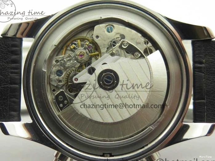 MIROTIME 0213 Pilot Chrono 377725 SS ZF 1:1 Best Edition White Dial on Black Leather Strap A Soft 7183